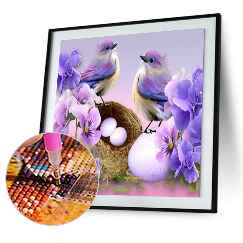 5D DIY Round Drill Diamond Painting Bird Cross Stitch Embroidery Mosaic Kit