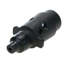 12V 7-Way Round Plastic RV Trailer Plug Connector Plug (Black)
