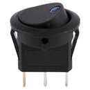 12V LED Inverter Rocking Rocker Switch ROUND SPST ON-OFF for BOAT Car blue