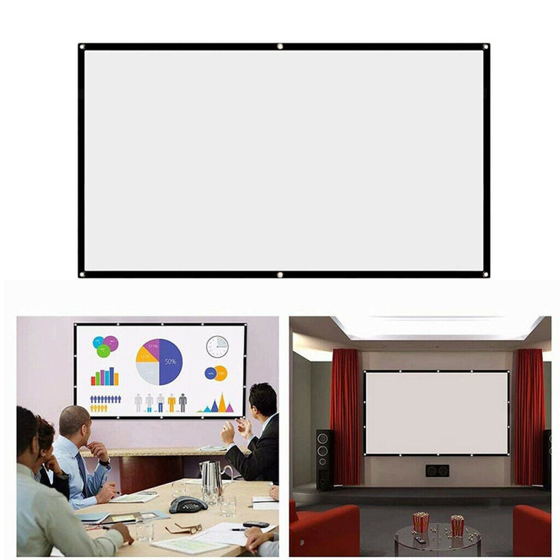 16:9 Projection Screen Home Cinema Video Projector Screens Outdoor 100inch