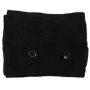 1 pair button knitting warm Leggings loose socks (Black)