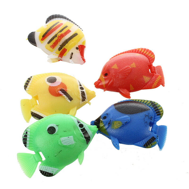 Aquarium Artificial Movable Tail Swimming Fish 5 Pcs R7U3