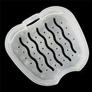 Denture Bath Box Case Dental False Teeth Storage Box with Hanging Net Container