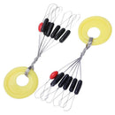 700 Pcs/100 Groups Fishing Bobber Stopper 7 In 1 Black Rubber Oval Float Sp C7W1