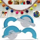 Pom pom Maker kit Fluff Ball Weaver Needle Knitting Craft 4 Set Size Tool B Z5K5