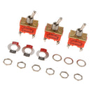 3 Piece E-TEN1221 ON/Off/On Mini Toggle Switch 6mm 4P2T 250V