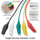10x Alligator Clip Test Lead Set WG-026 Dual Ended Jumper Wire Cable 5 Color USA