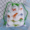 Dinosaur Gift Bag Non-woven Bag Backpack Kids Travel School Drawstring Bags
