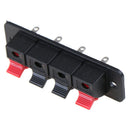 2x 4 Positions Spring Connector Terminal Audio Speaker Terminals Wiring Clip N~