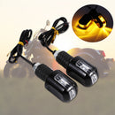 7/8" Motorcycle Handle Bar End Handlebar 6 Amber LED Turn Signal Indicator Light