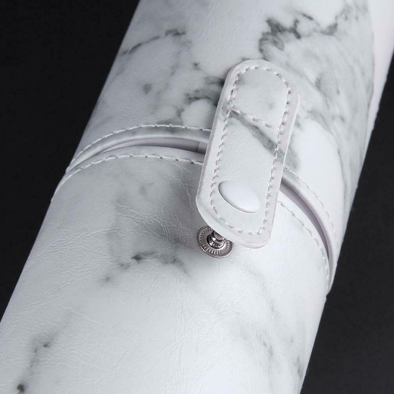 Travel PU Marbling Makeup Brushes Pen Holder Storage Cosmetic Case Box(S) A