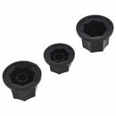 Jazz Bass Knobs - plastic Black 3 PCS