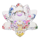 Crystal Lotus Flowers Crafts Home Desktop Ornaments Multicolored 2''x4''