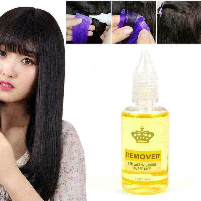 30ml Remover Tape Wig Glue Wig nano-cross Adhesive Hair Extension Liquid Fa T8P9