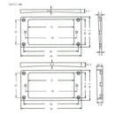 Black Flat Bottom Pickup Mounting Ring Set for Epiphone Guitars