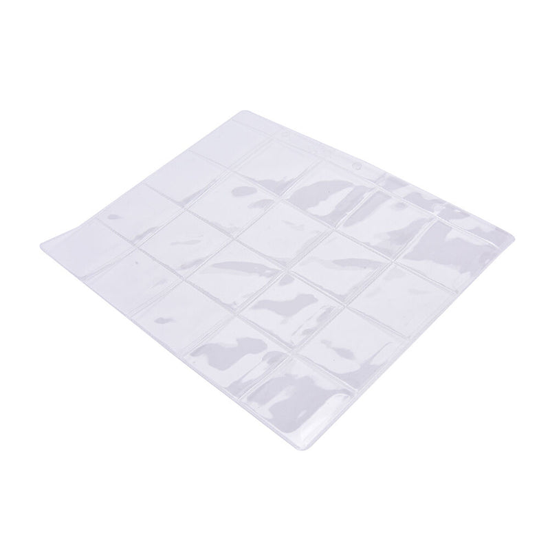 1 Sheet 20 Pockets Plastic Coin Holders Storage Collection Money Album Case SP