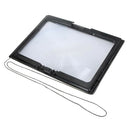 Reading 3X Magnifier Full Page Optical Magnifying Foldable A4 Large LED Lens