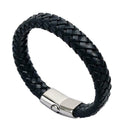 Fashion Mens Punk Leather Wrap Braided Wristband Cuff Punk Bracelet Bangle