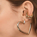 Fashion 3pcs/Set Heart Drop Dangle Earrings Statement Ear Studs Ear Clip Jewel%!
