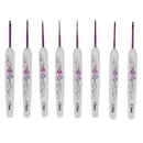 8pcs Soft Handle Aluminium Head Crochet Hooks Sweater Sewing Needles Set