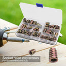 100pcs Zinc Alloy Thread for Wood Insert Nut Flanged Hex Drive Head Nuts