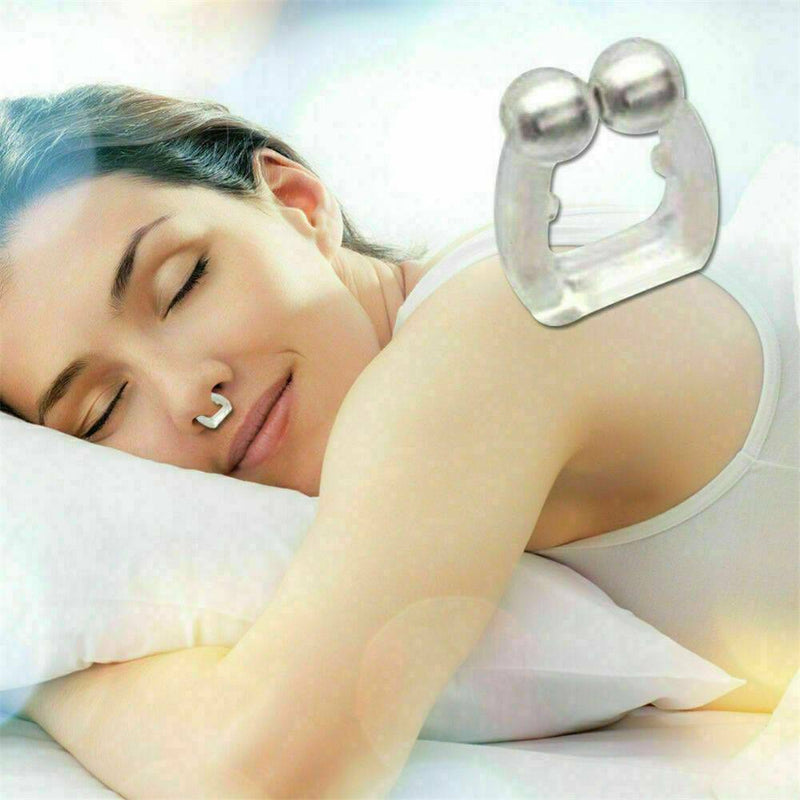 2x Magnetic Clipple Silicone Anti-Snore Stop Snoring Nose Clip For Sleeping Aid