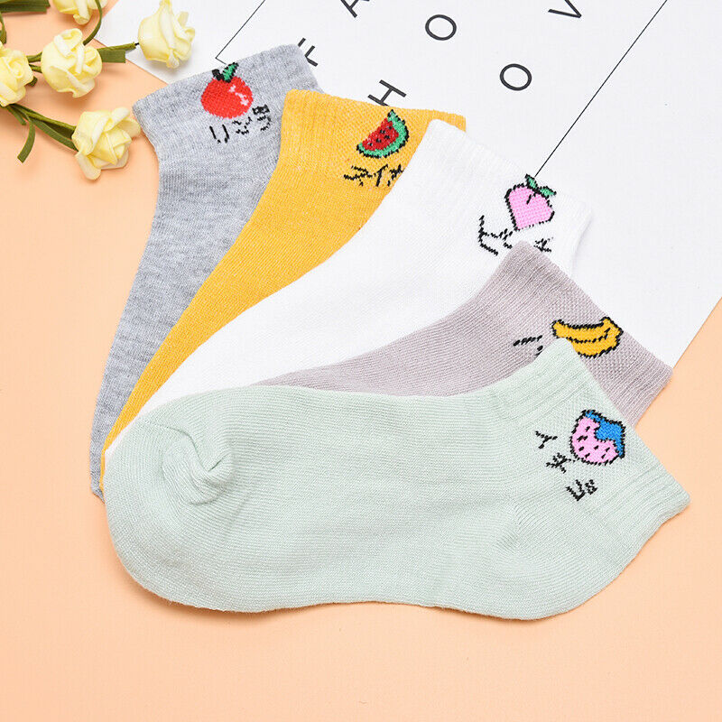 1 Pairs Women Short Socks fruit Cute College Fresh Female Socks Soft Cot- OZ