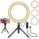 LED Ring Fill Light Photo Live Adjustable Broadcast Phone Modes Bracket X8W8