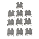 10 Pcs DIN  Terminal Block 2 Ways 800A Flame Retardant Plastic