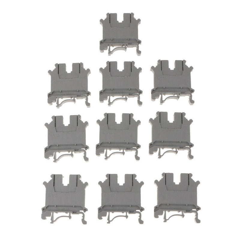 10 Pcs DIN  Terminal Block 2 Ways 800A Flame Retardant Plastic
