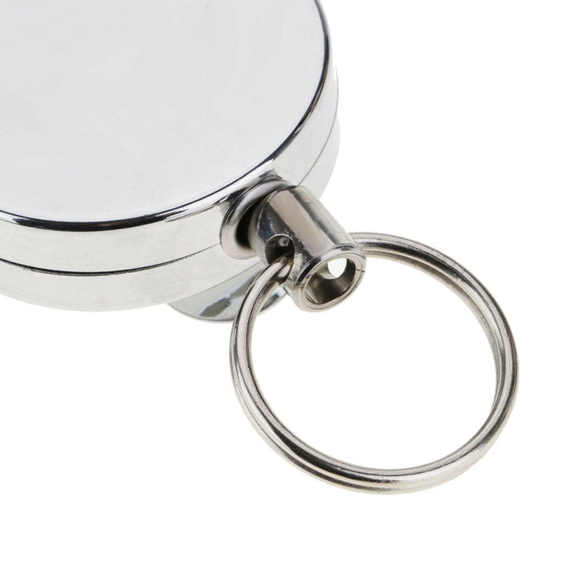 1*Anti-lost Retractable Metal High Elastic Telescopic Wire Rope Keyring Keychain