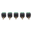 10x 3.5mm 1/8" Stereo Audio Male Plug to AV 3-Screw Terminal Connector
