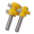 2PC 8mm Shank Rail and Stile Router Bit Tenon Milling Cutter Woodworking Power