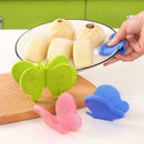 Butterfly-shaped silicone anti-scalding insulation tray Oven random color 2 B3Q2