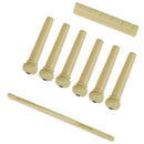 1set Portable 6-String Guitar Bridge Pins Saddle Nut Acoustic Guitar Accesso Kw