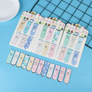 6pcs/set Colored flowers magnetic bookmarks stationery double sided bookmark 3C