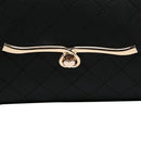 useful Elegant Fashion Lattice Messenger Bag Mini Simple Black Sling Bag Hand,a