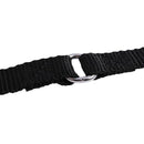 Black Nylon 15mm Width Walk Double Dog Two Lobster Clasp Way Pet Leash A6L3