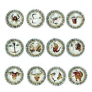 Zodiac Sign Snap Button Sewing Crafts Snappers DIY Crafts Fastener 12pcs