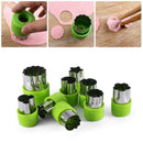 9pcs Stainless Steel Fruit Vegetable Cookie Shape Cutters Kid New Set Mold L7G8