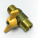 4 Pionts Brass Ball Valve Double Male Thread Connector Brass