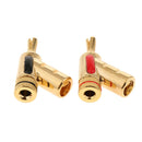 2pcs 4mm Pure Copper Banana Plug Speaker Cable Self-Lock Terminal Connectors