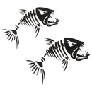 2 Pieces Fish Teeth Mouth Stickers Fishing Boat Canoe Kayak Graphic Accessori +