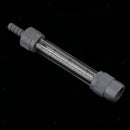 Water Liquid Flow Measuring Tube Rotameter Flowmeter 0.2-1GPM Grey+ Clear