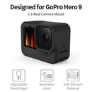 Silicone Camera Protective Case Lens Cap Set for GoPro Hero 9 Hero9 (Black)
