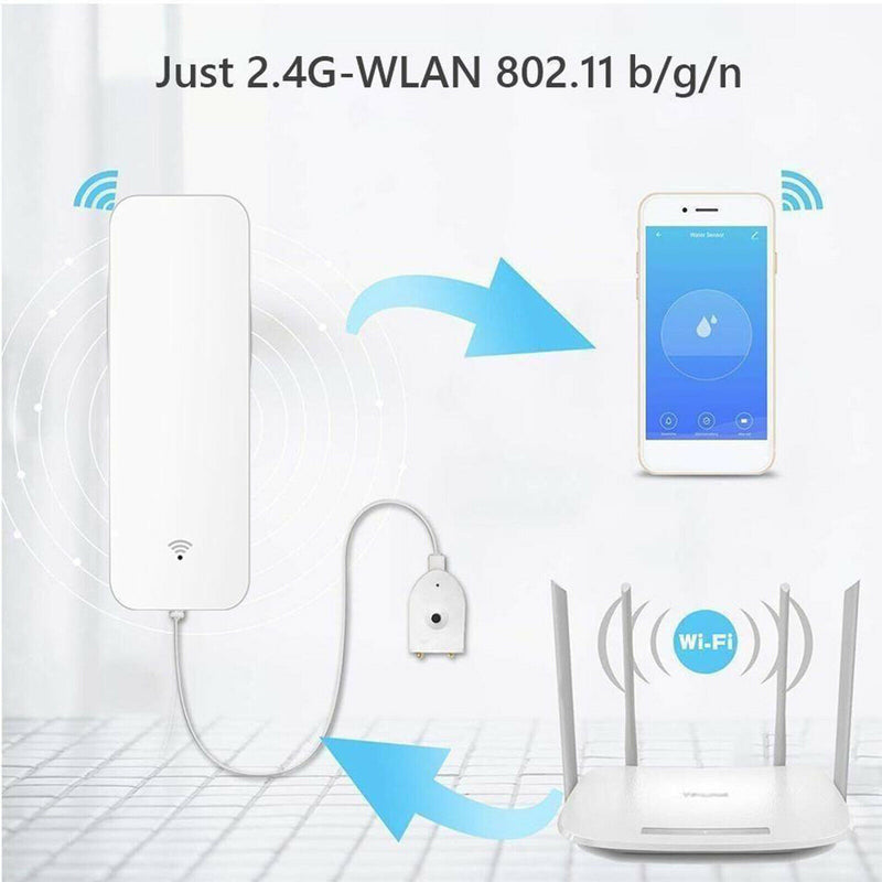 Water Alarm, Wi-Fi Water Leak Detector, Alarm and Smart App Notification Alerts,
