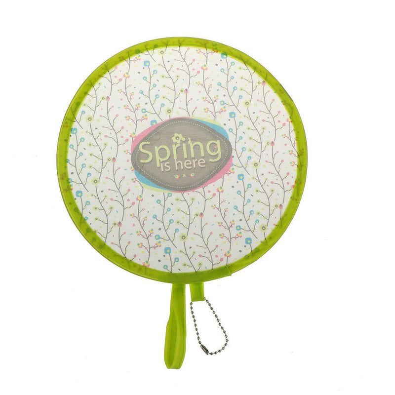 1pc Portable Round Japanese Style Folding Fans Hand Fan for Wedding Party  Z