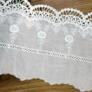 1 Yard Cotton Embroidery Floral Lace Trim Ribbon 14cm-Wide Wedding Fabric Sewing