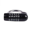 5 Letter Code Combination Suitcase password lock Black
