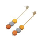 Boho Round Wood Tassel Statement Drop Dangle Earrings Women Wedding Jewe ZD FT